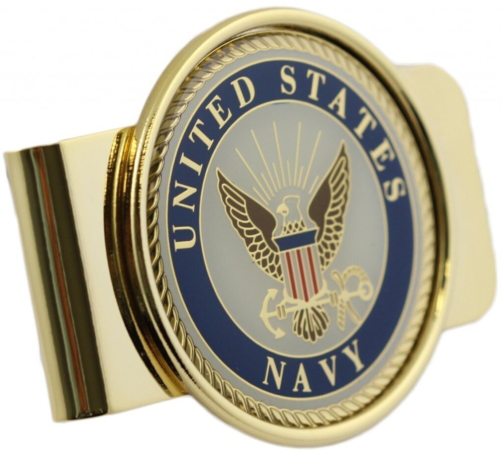 5268 US Navy Logo Money Clip Military Money Clip